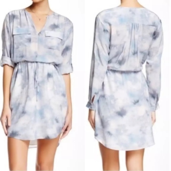 REBECCA TAYLOR tie dye Haze print silk dress size 2 - Picture 1 of 10